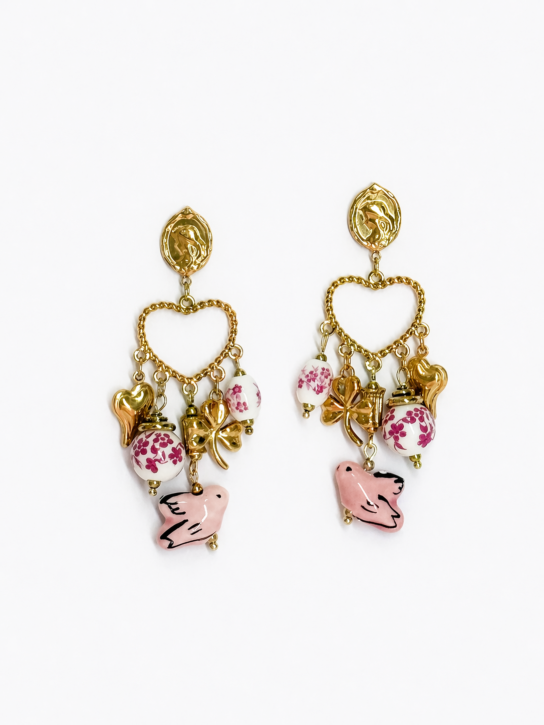 ORECCHINI CHARMS ROSA