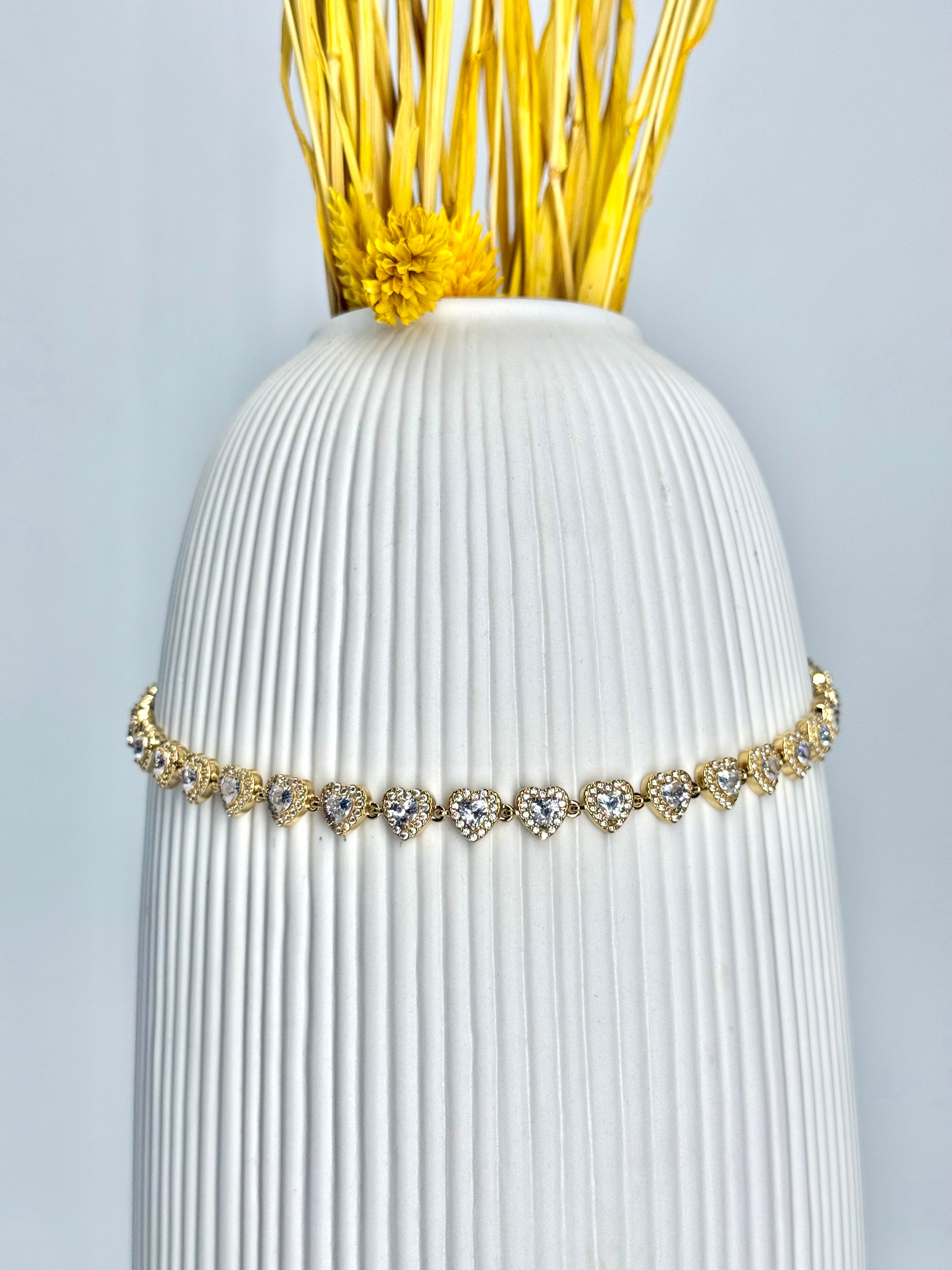 COLLANA MINI HEART STRASS GOLDEN