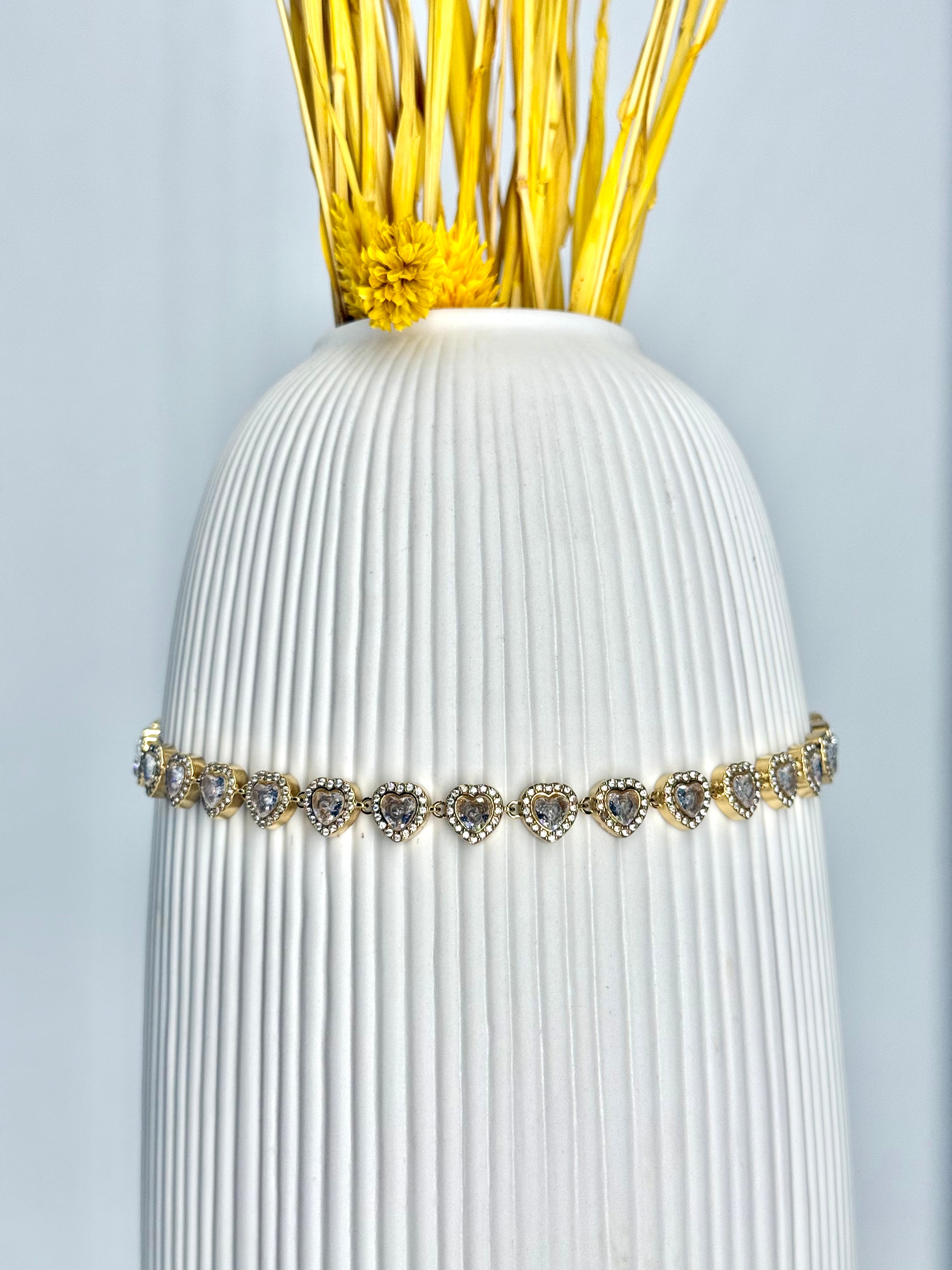 COLLANA MIDI HEART STRASS GOLDEN