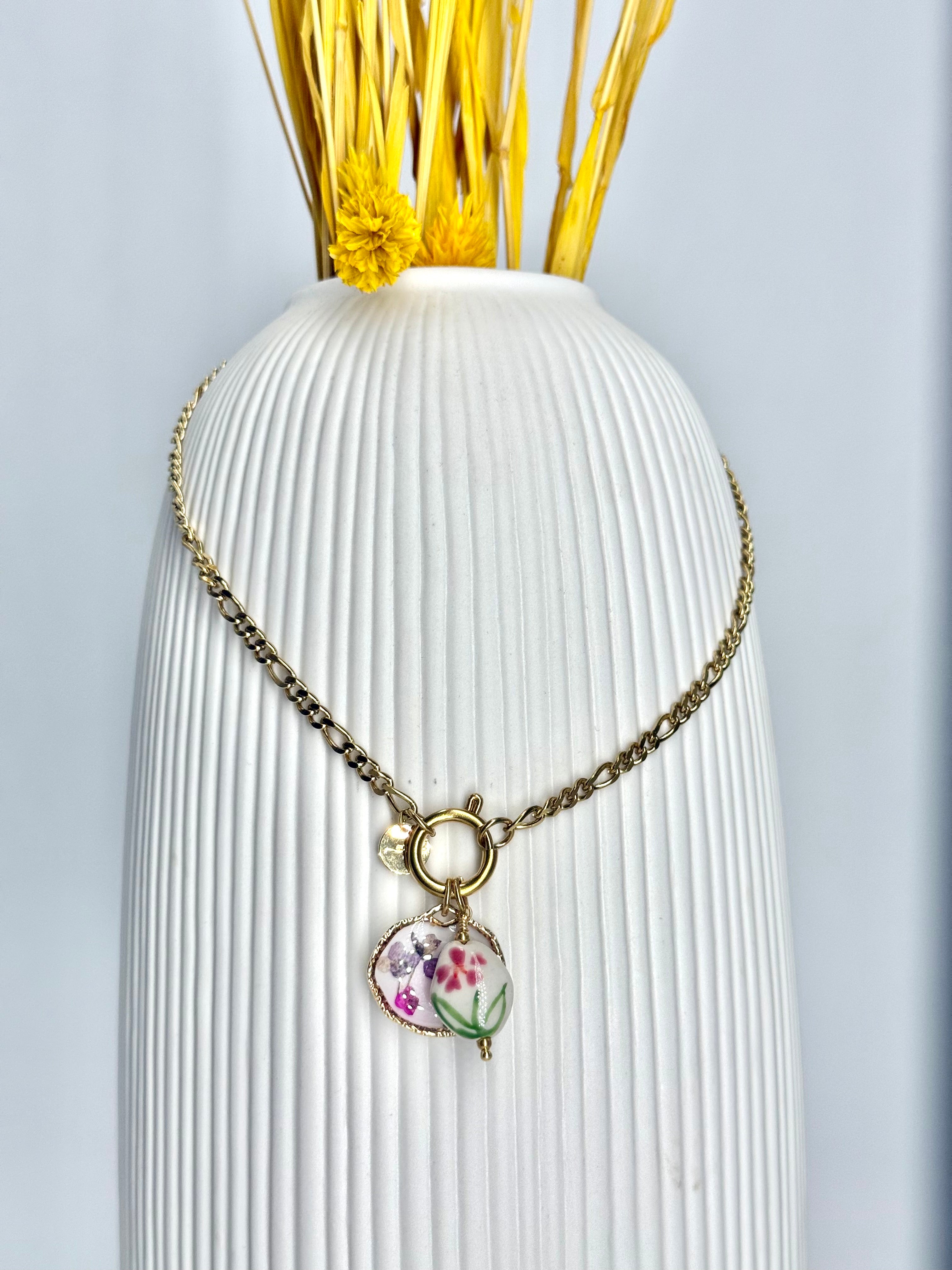 COLLANA FLOWERS RESINA E SMALTATI