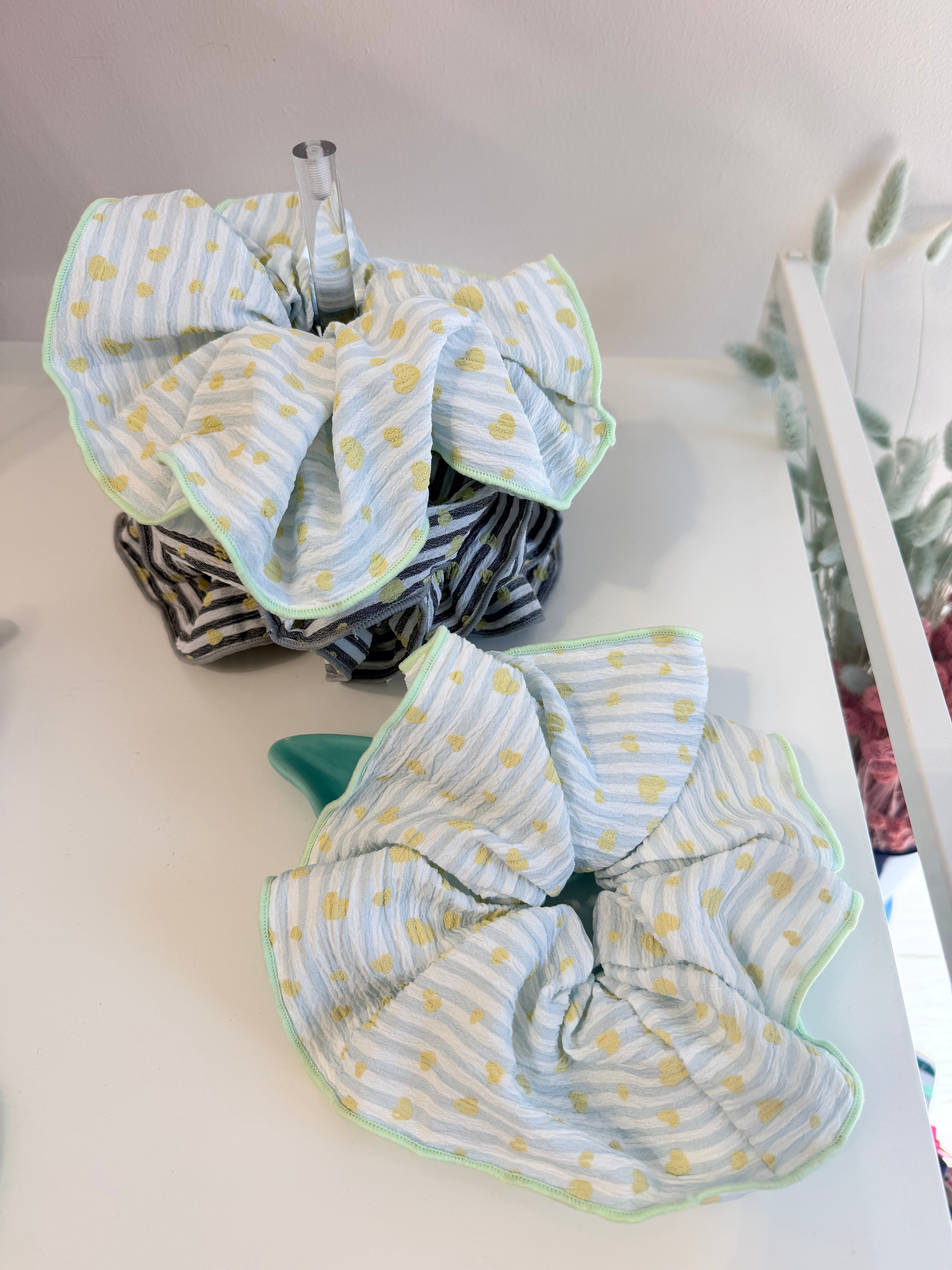 SCRUNCHIE RIGHE AZZURRO
