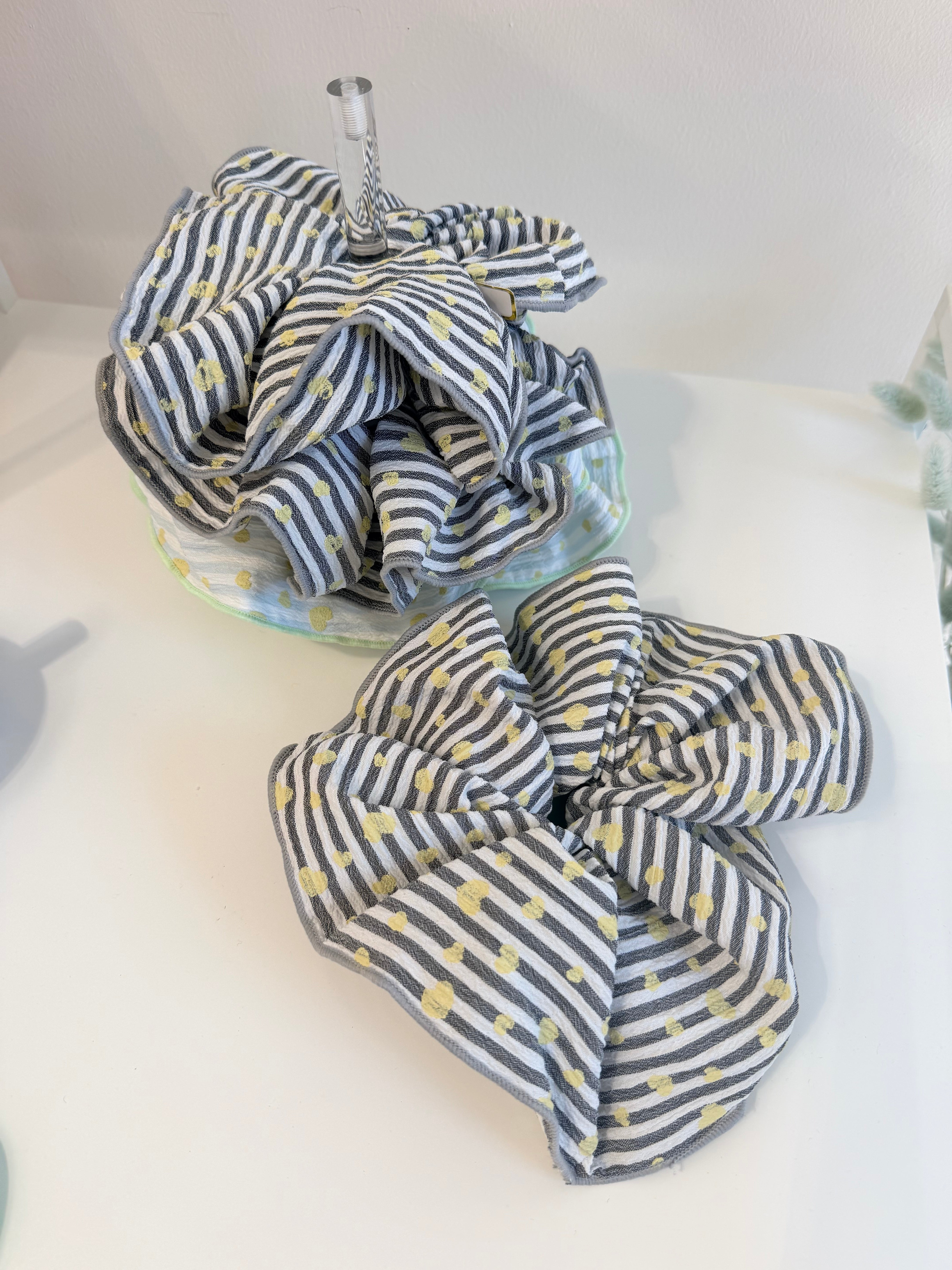SCRUNCHIE RIGHE NERO