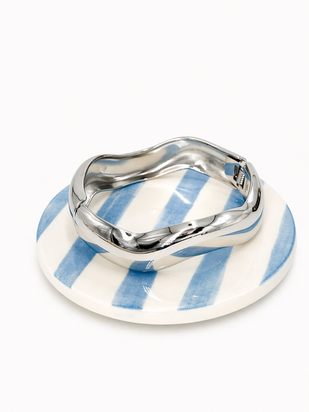BRACCIALE RIGIDO WAVE ARGENTO