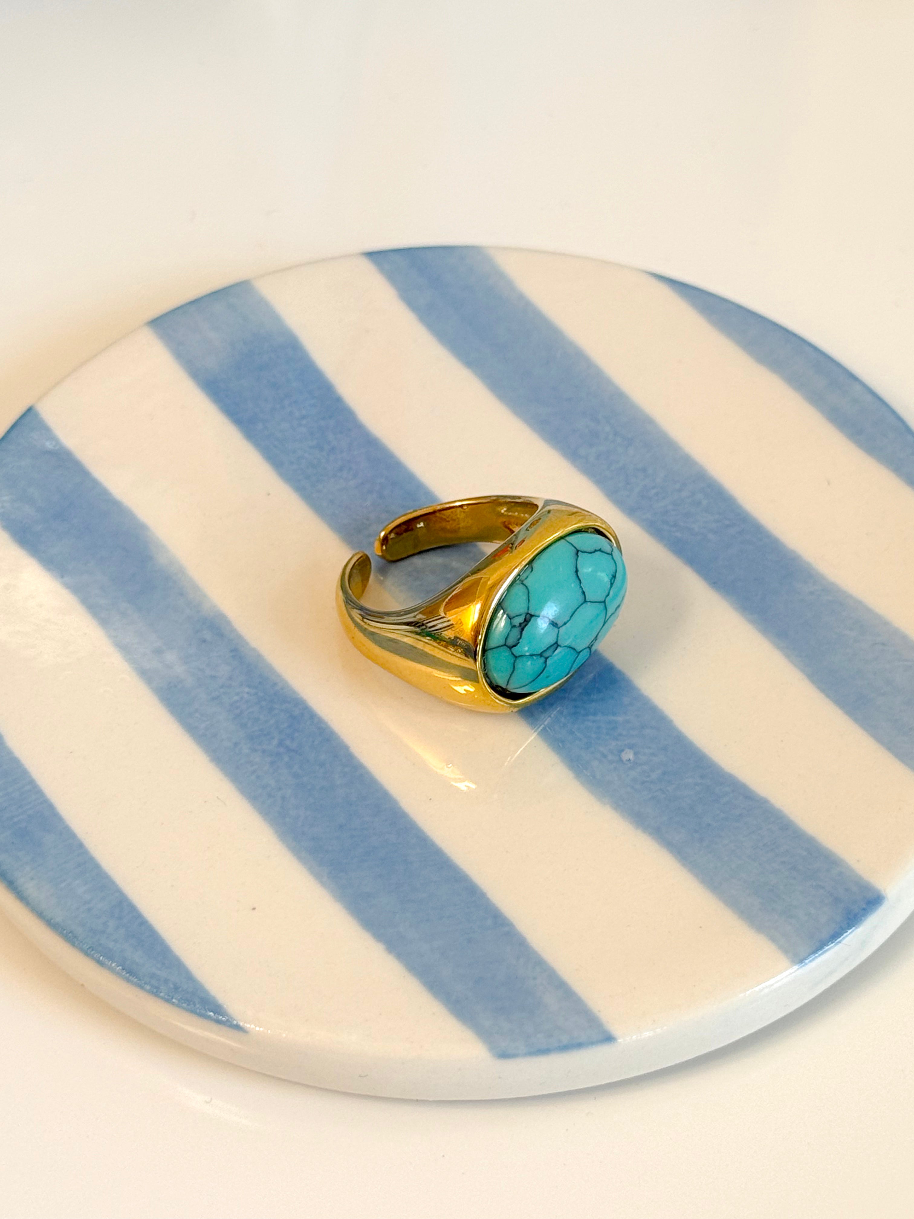 ANELLO BASIC PIETRA TURCHESE