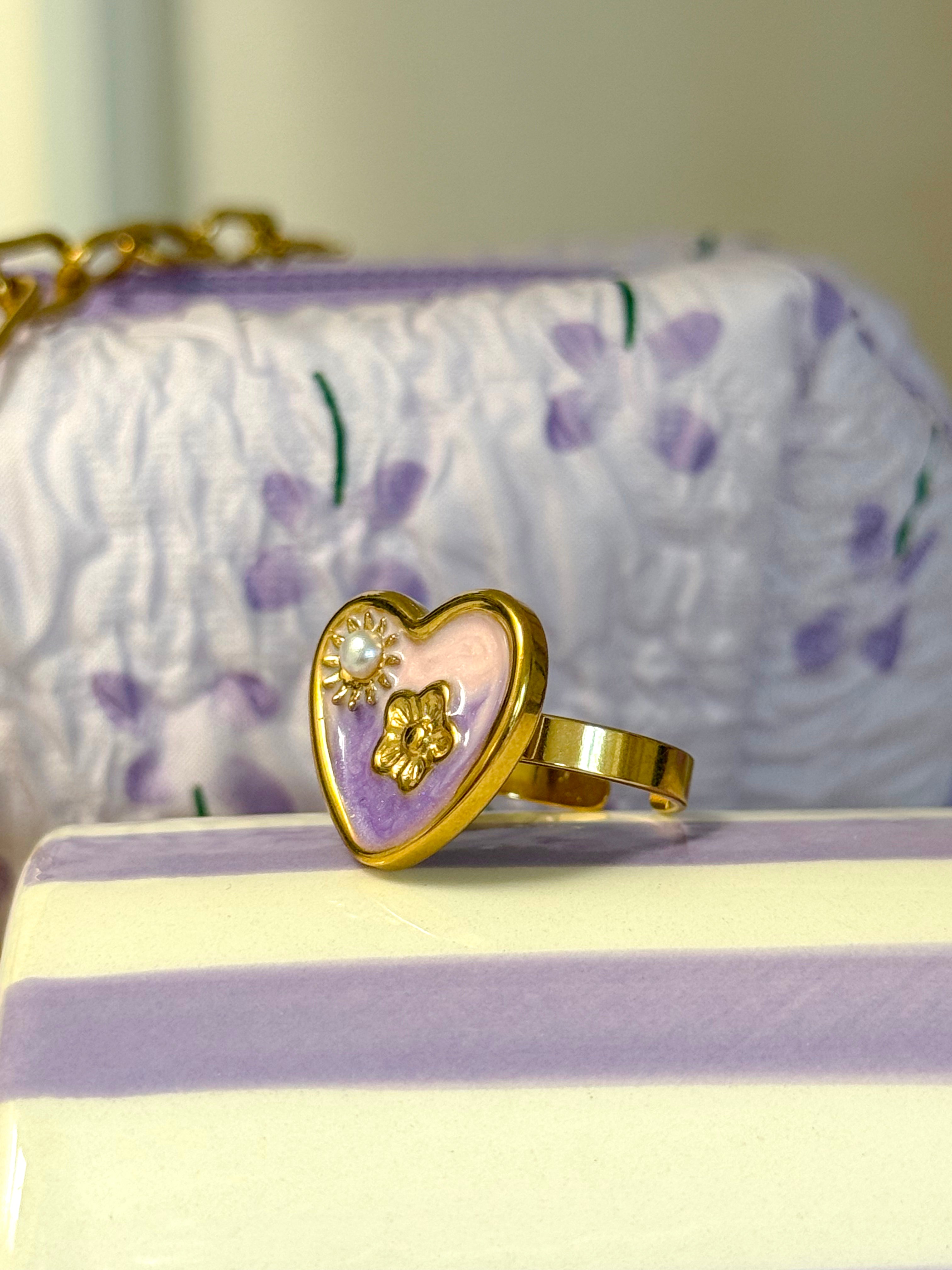 ANELLO CUORE FIORI