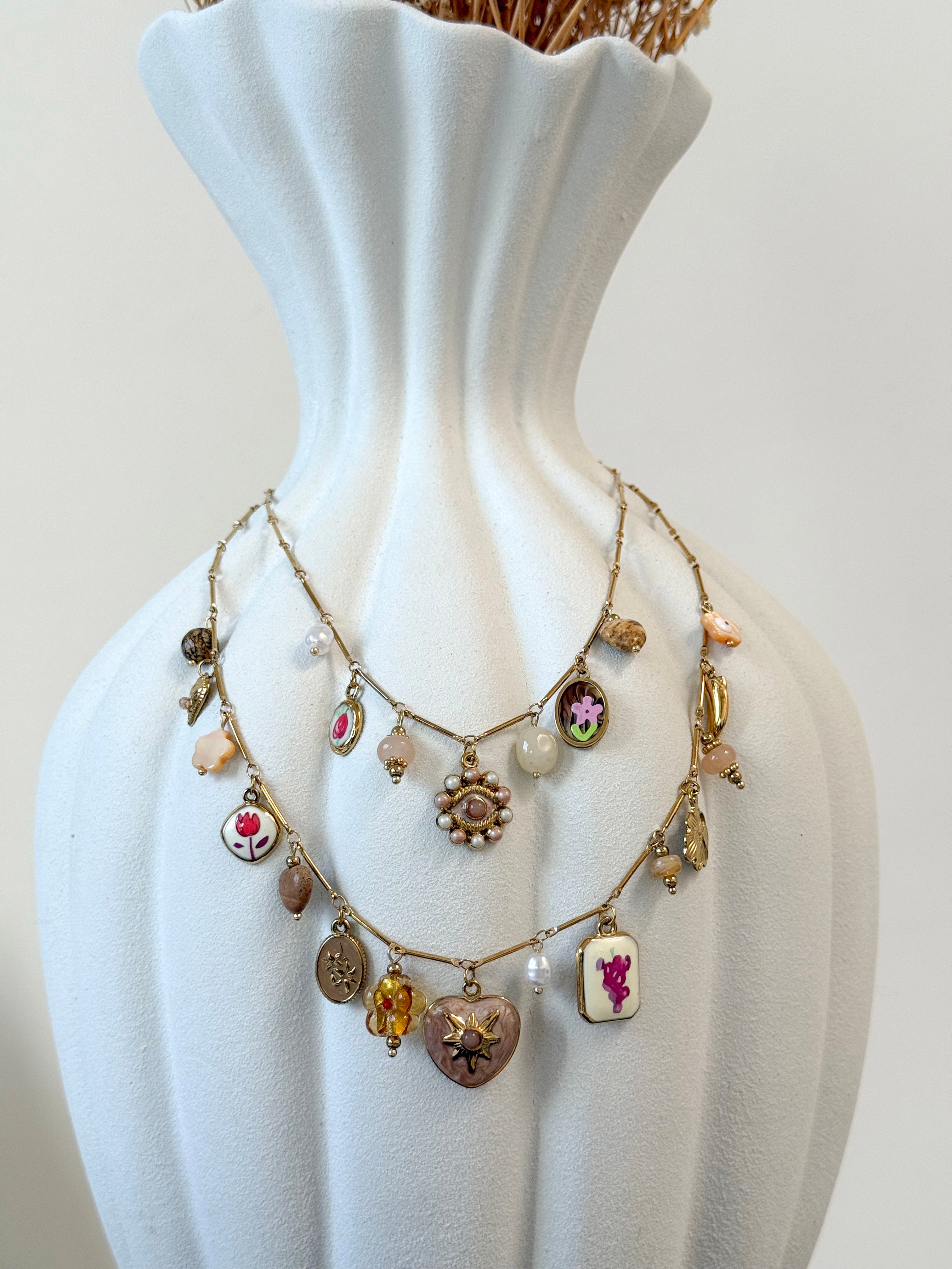 COLLANA DOPPIA CHARMS