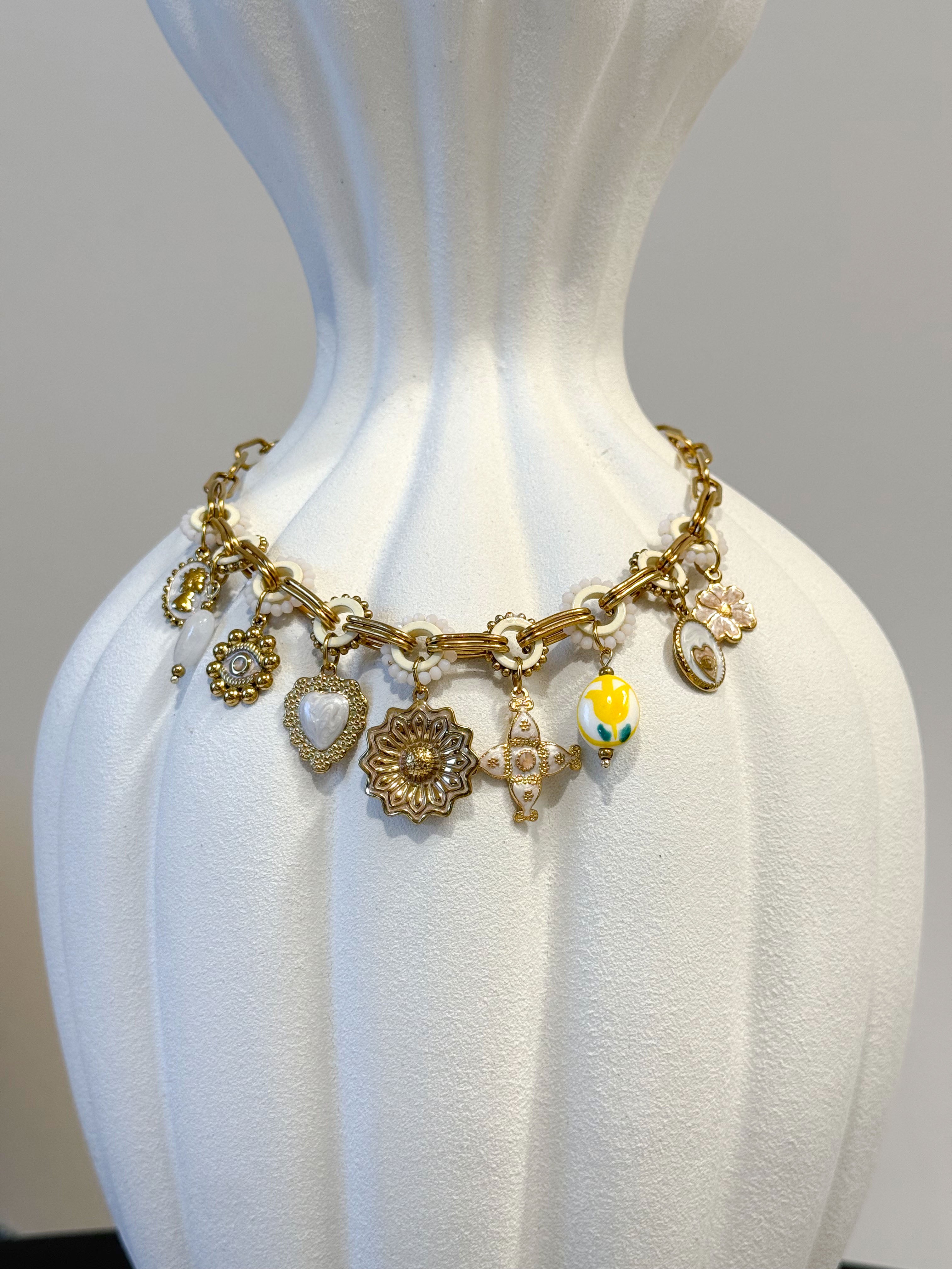 COLLANA CHARMS DOTS BIANCA
