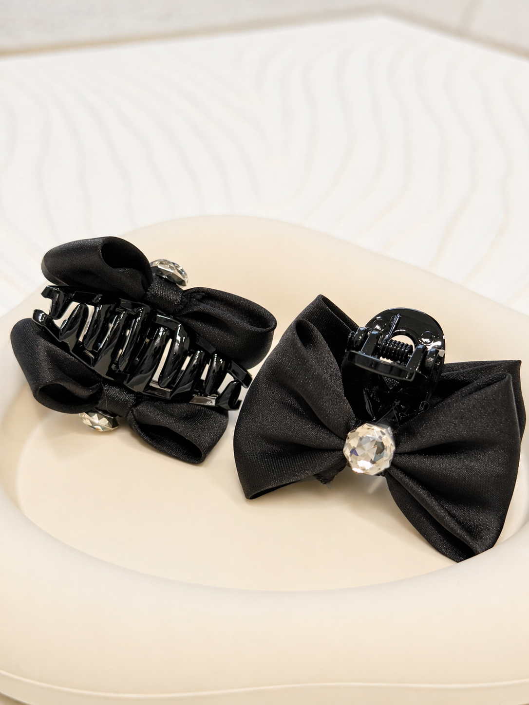 FERMAGLI PER CAPELLI FIOCCO STRASS