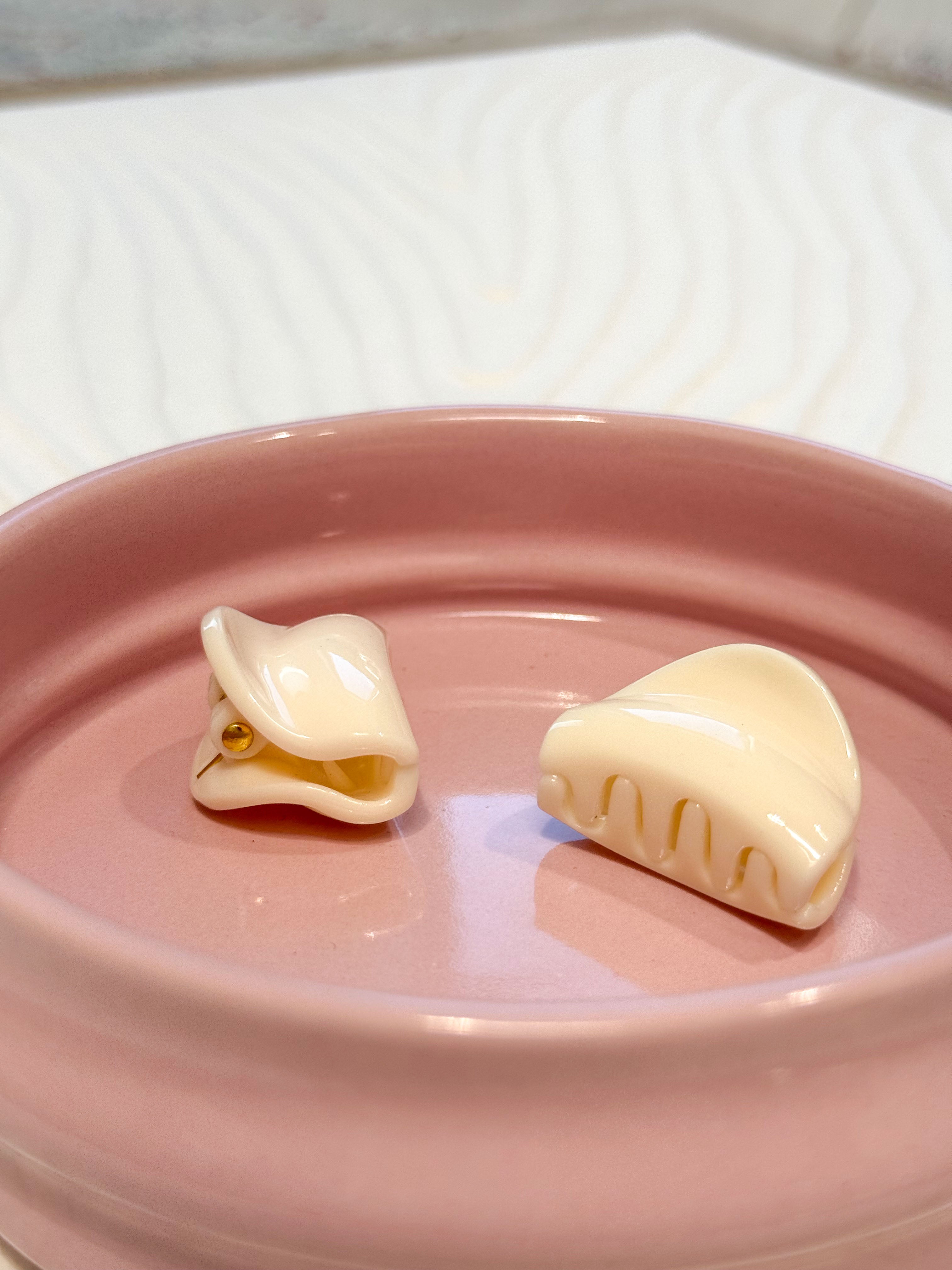 FERMAGLI PER CAPELLI SHELL BIANCO