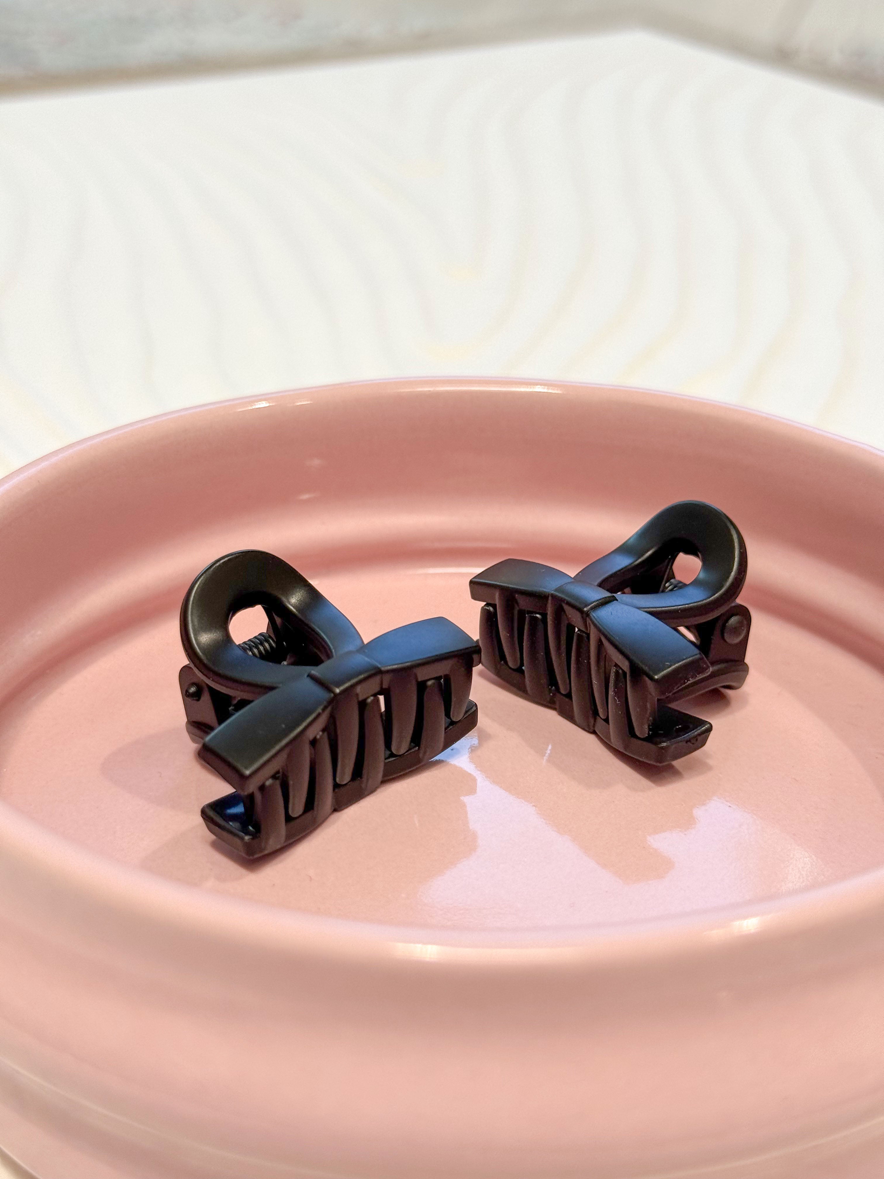 FERMAGLI PER CAPELLI FIOCCO NERO