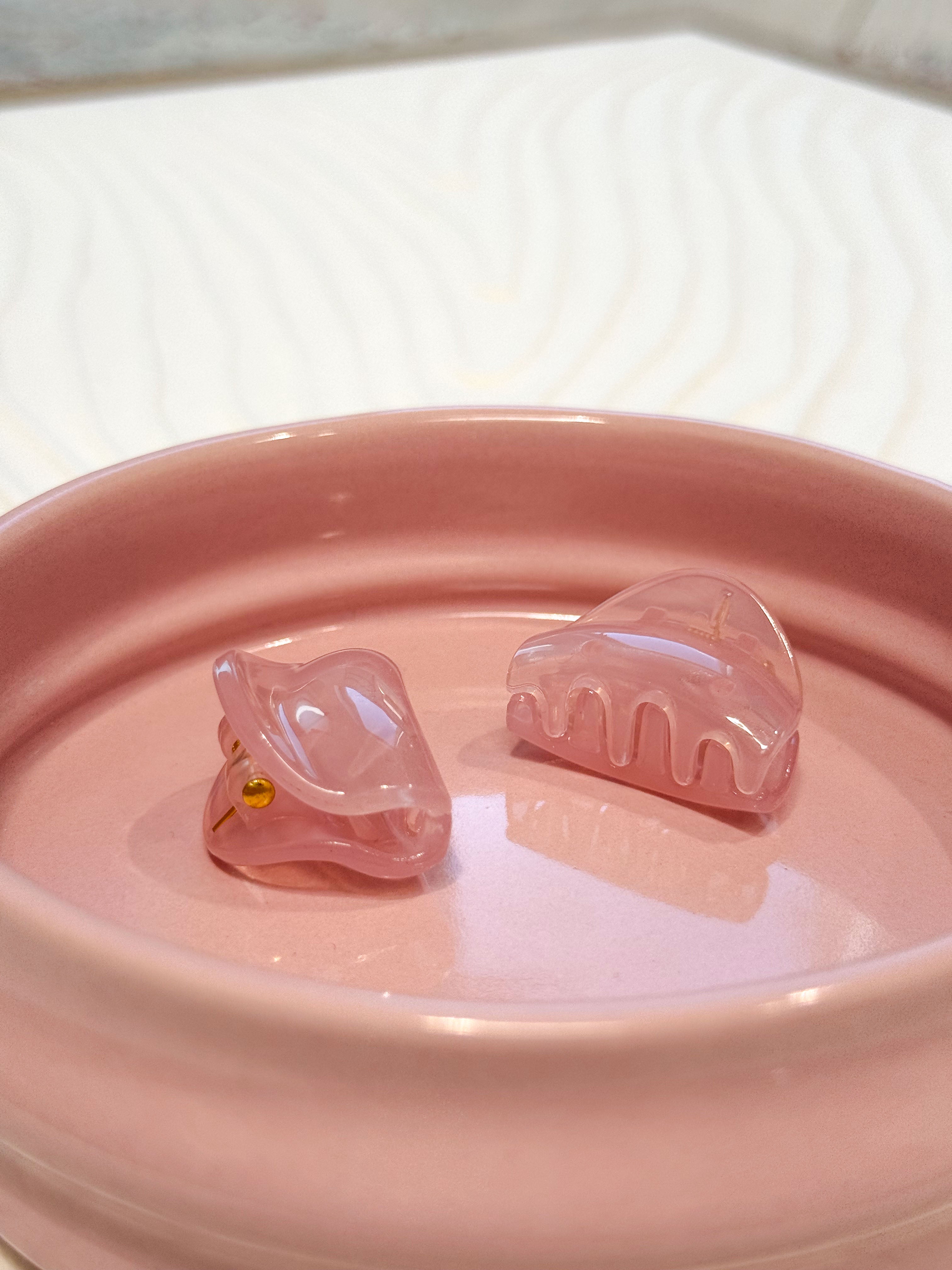 FERMAGLI PER CAPELLI SHELL ROSA