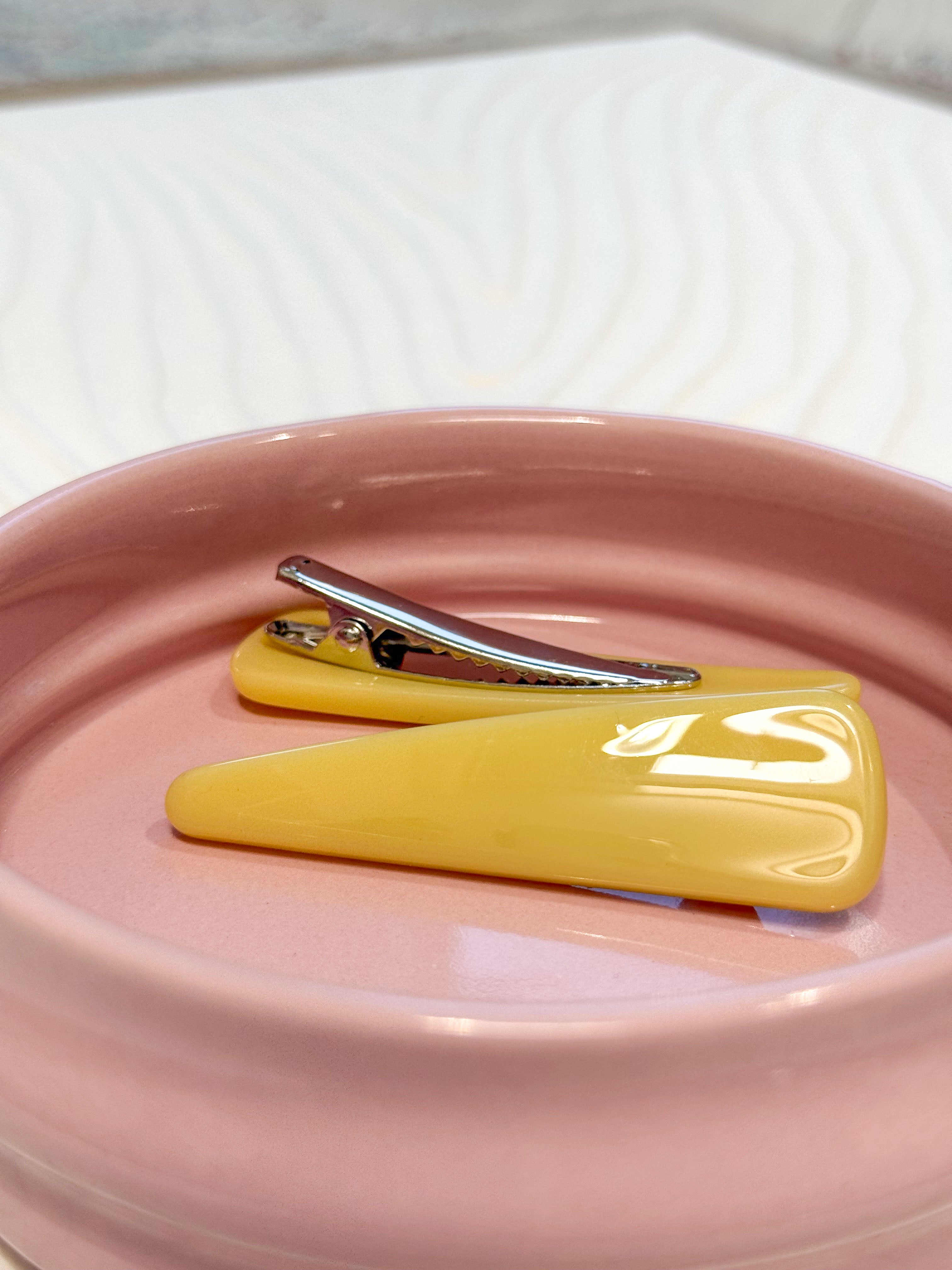 FERMAGLI PER CAPELLI TRIANGLE GIALLO