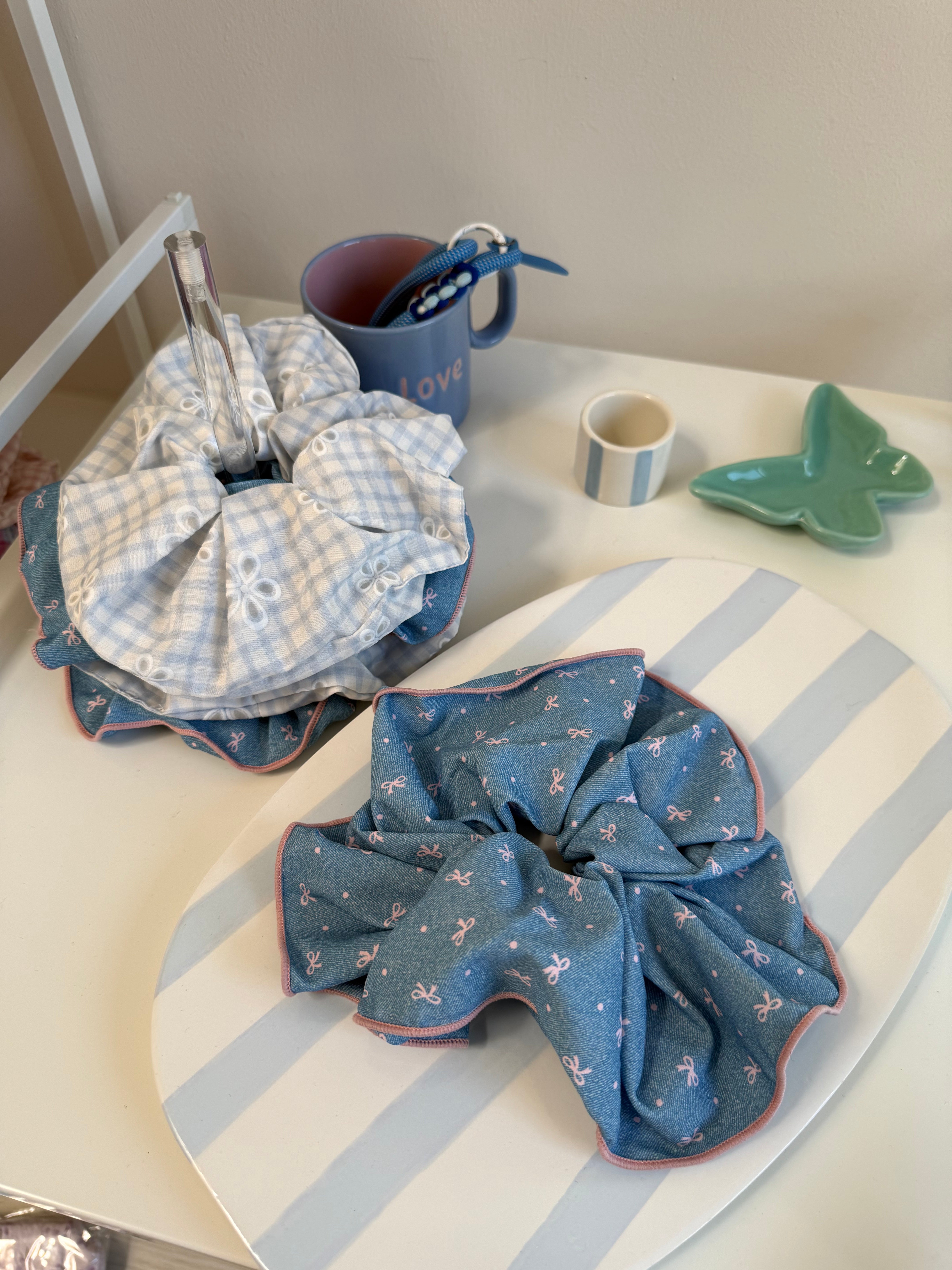 SCRUNCHIE QUADRETTI FIORE