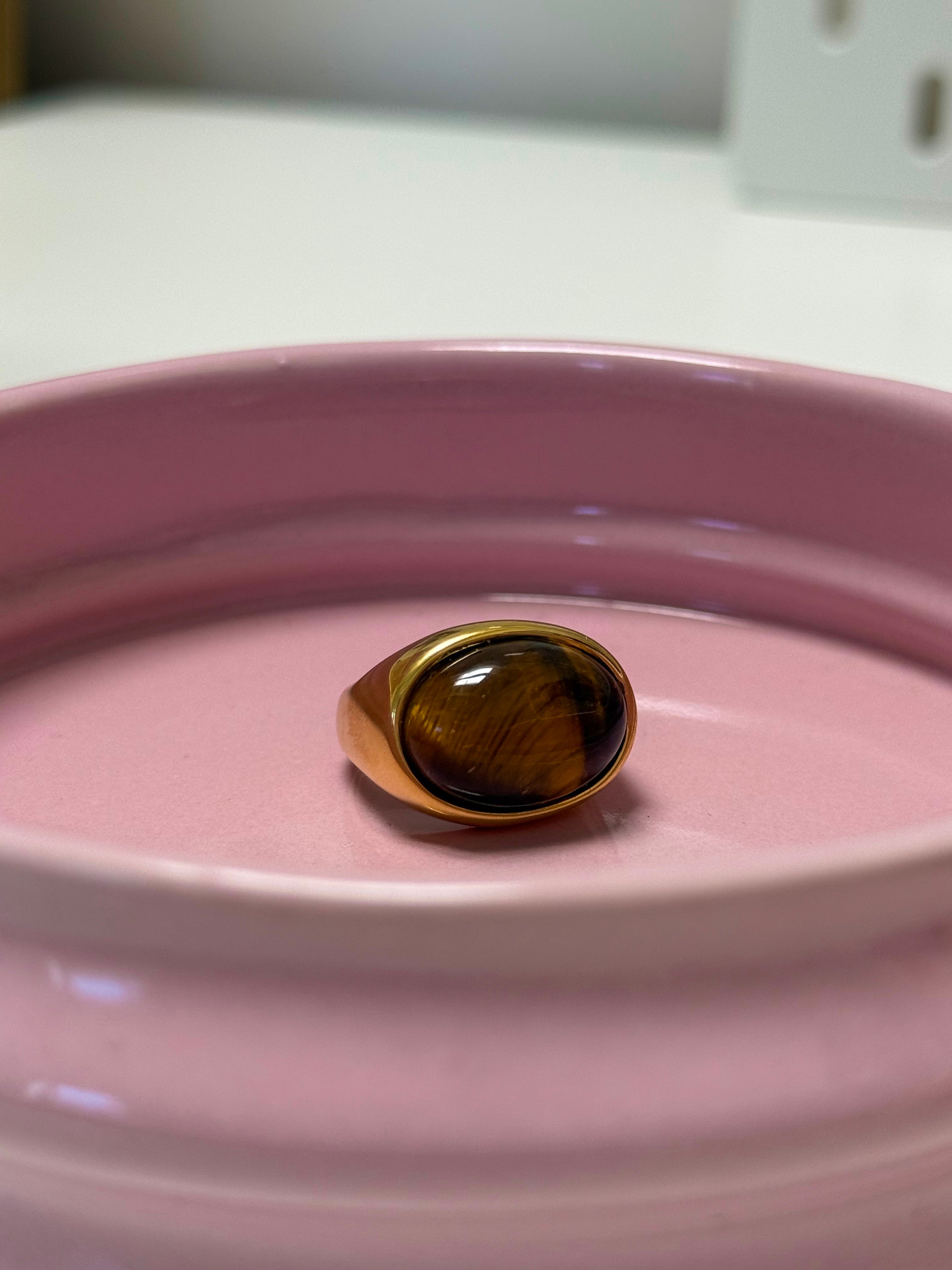 ANELLO BASIC PIETRA AMBRA