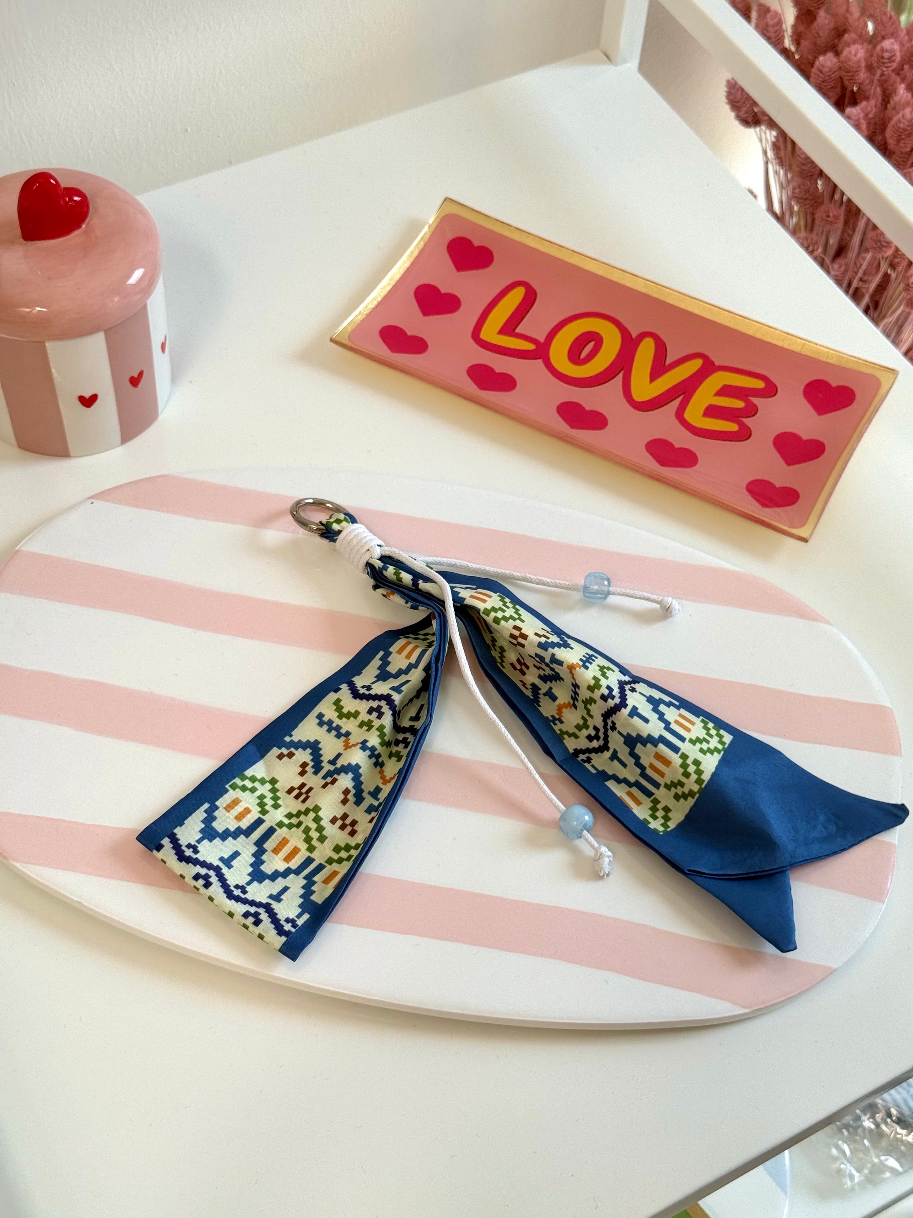 LACCIO TELEFONO FOULARD BLU