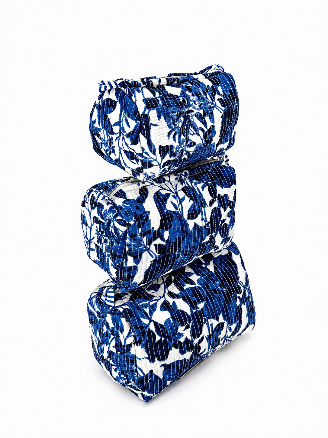 POCHETTE WHITE BLUE FLOWERS